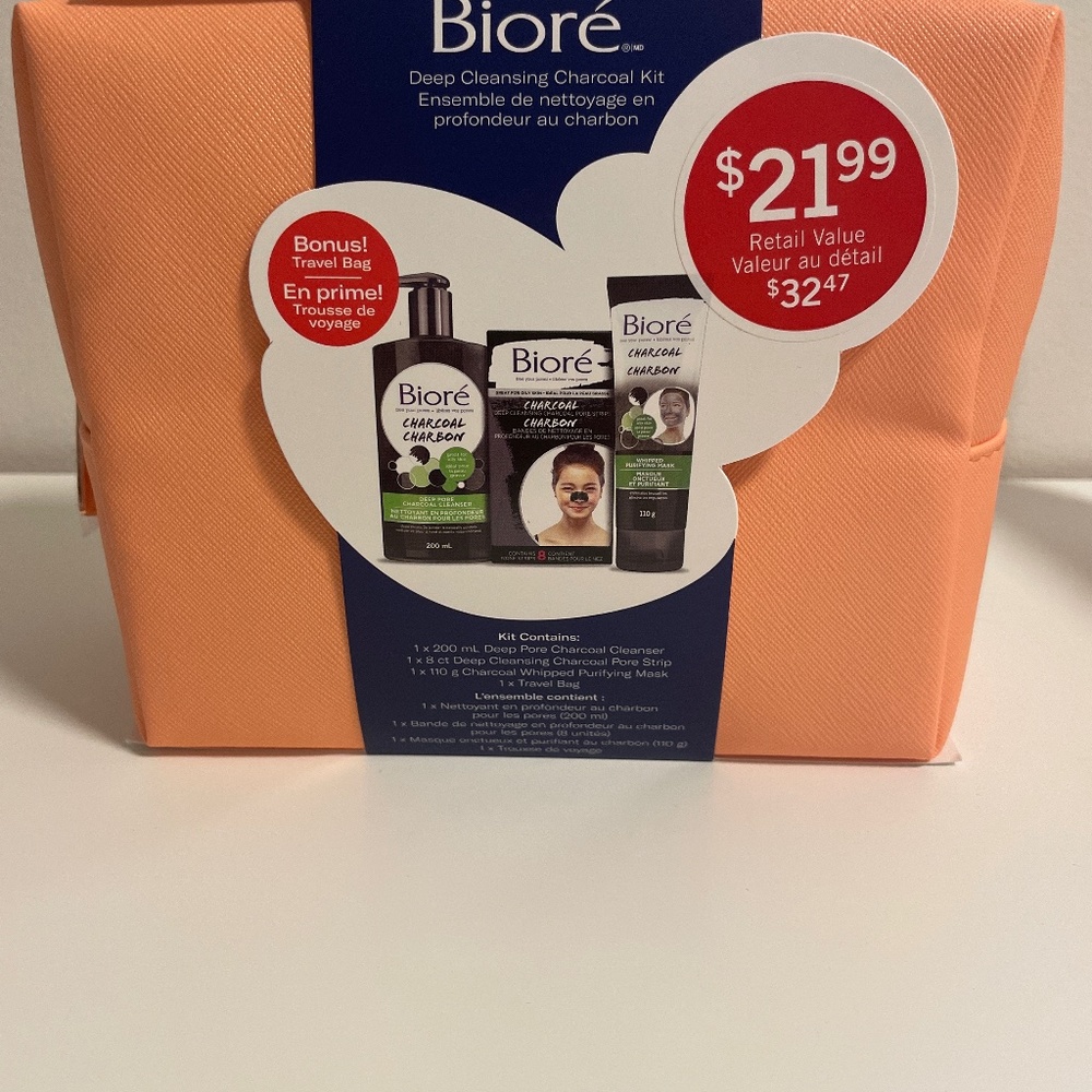 BRAND NEW- Bioré deep cleansing charcoal kit